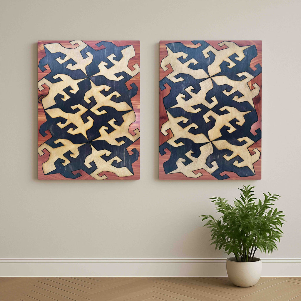 Tessellation Lizard Diptych