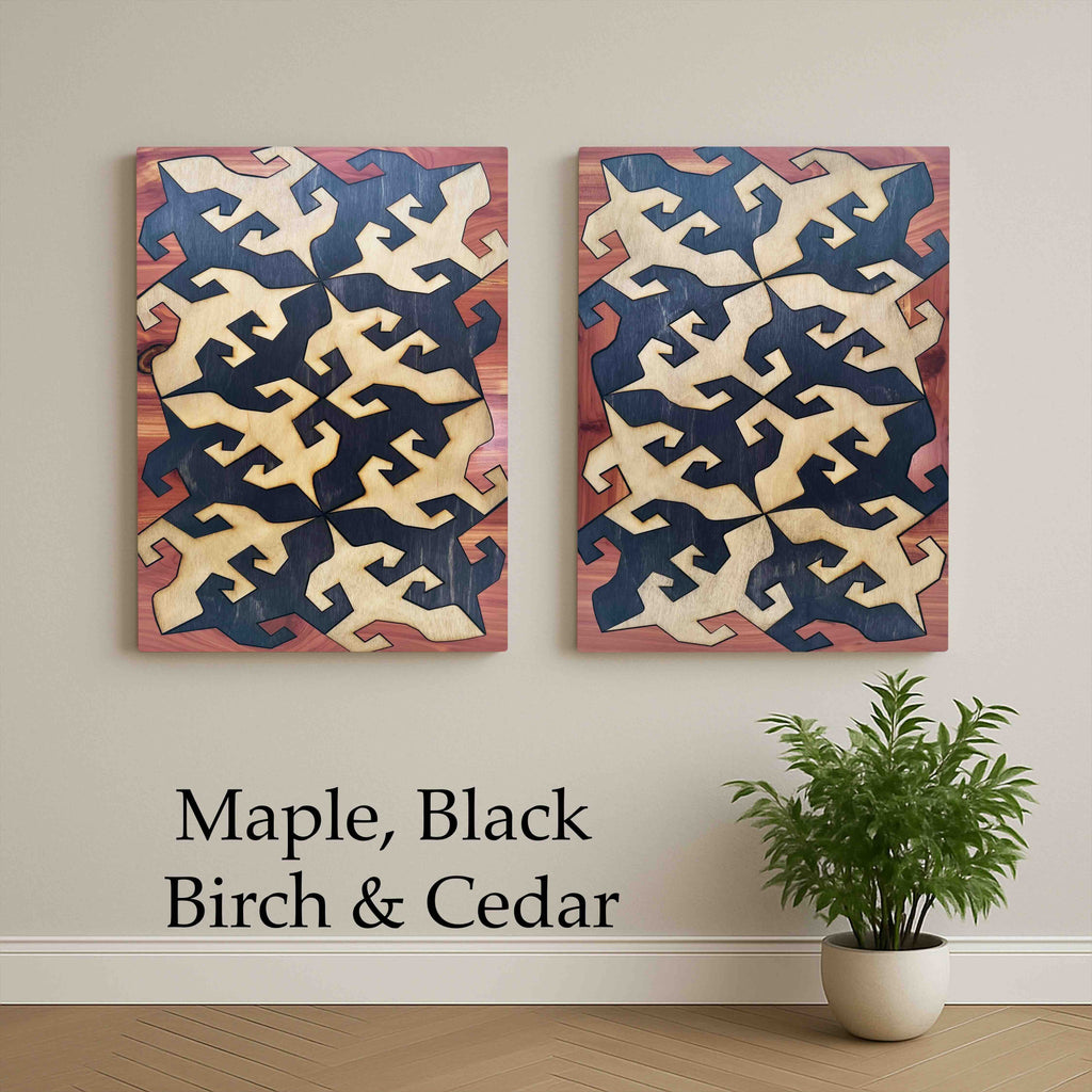 Tessellation Lizard Diptych