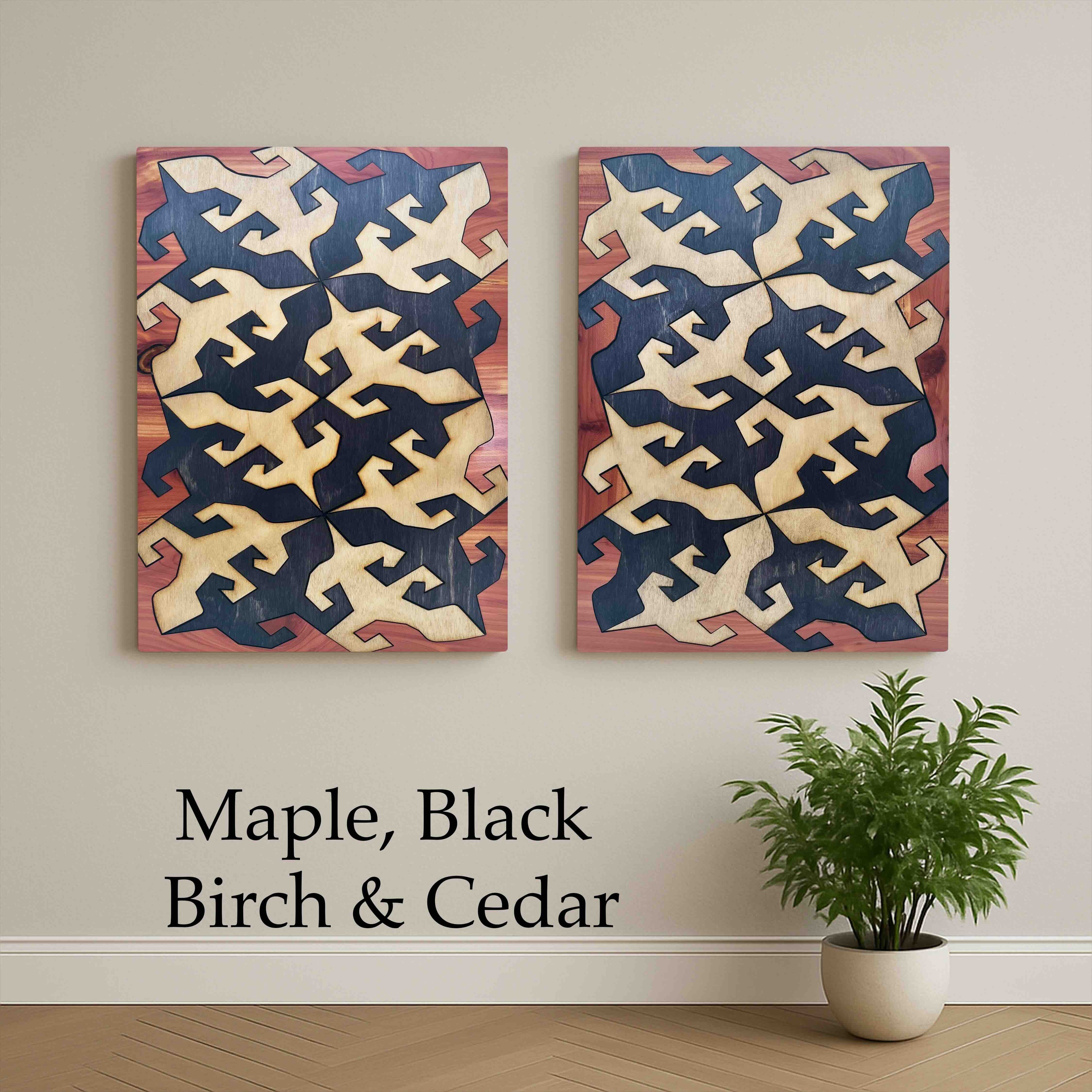 Tessellation Lizard Diptych