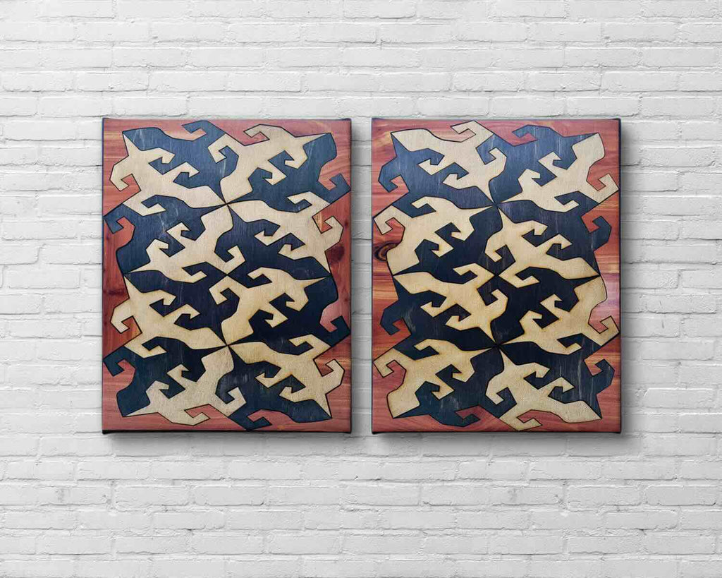 Tessellation Lizard Diptych